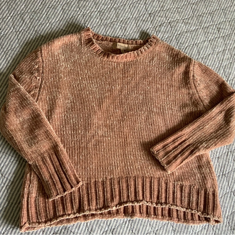 Philosophy Super Soft Pink Knit Sweater